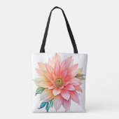 Tote Bag Conception Abstraite de fleurs pétales douces (Dos)