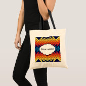 Tote Bag Conception abstraite de moulin à vent bleu orange (Devant (produit))