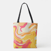 Tote Bag Conception Abstraite de torchage dans les tons cha (Dos)