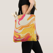 Tote Bag Conception Abstraite de torchage dans les tons cha (De près)