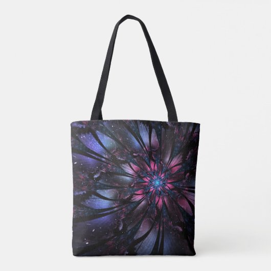 Tote Bag Conception Abstraite des fleurs fractales. (Dos)