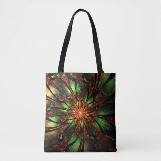 Tote Bag Conception Abstraite des fleurs fractales. (Devant)