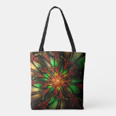Tote Bag Conception Abstraite des fleurs fractales. (Dos)