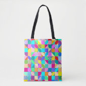 Tote Bag Conception Abstraite Géométrique Colorée, Graphiqu (Devant)