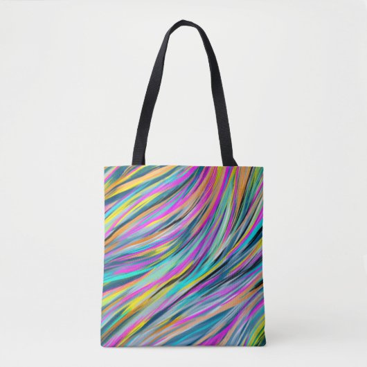 Tote Bag Conception abstraite psychédélique de Neon Multico (Devant)
