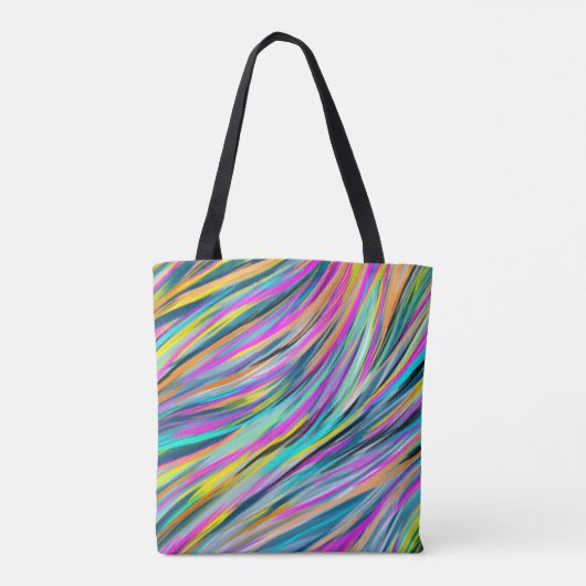 Tote Bag Conception abstraite psychédélique de Neon Multico (Dos)