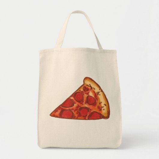 Tote Bag Conception aquarelle de pizza épicée (Devant)