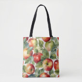 Tote Bag Conception aquarelle de pommes fraîches (Devant)