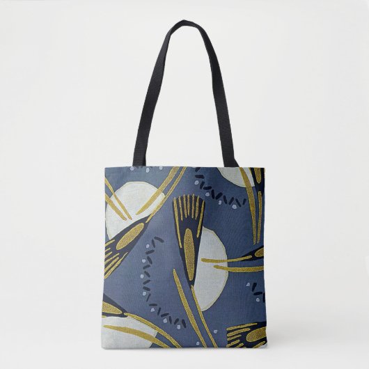 Tote Bag Conception Art Déco #7 floral (Devant)