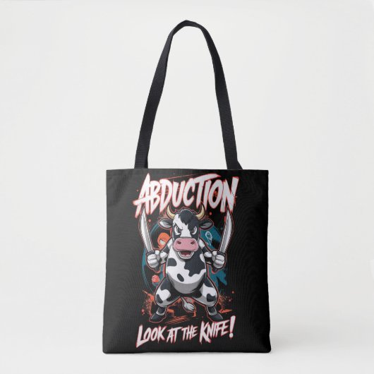 Tote Bag Conception avec un caractère vache (Devant)