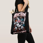 Tote Bag Conception avec un caractère vache (De près)
