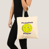 Tote Bag Conception bleue de boule de jaune des textes de (Devant (produit))