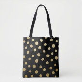 Tote Bag Conception Chic à pois dorés (Devant)