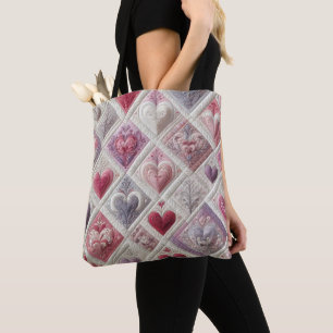 Tote Bag Conception Coeur Quilé