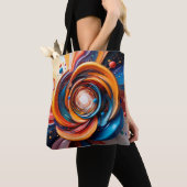 Tote Bag Conception colorée abstraite tourbillonnante (De près)