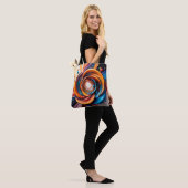 Tote Bag Conception colorée abstraite tourbillonnante (Sur le modèle)