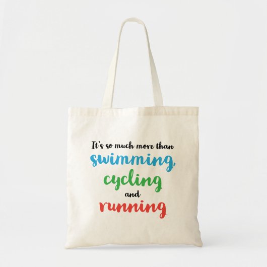 Tote Bag Conception cool et originale pour les triathlètes (Devant)