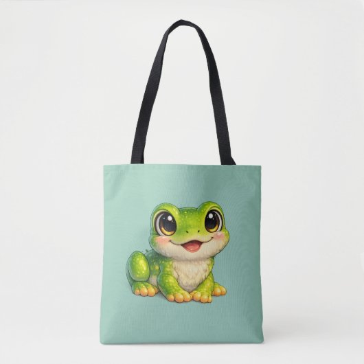 Tote Bag Conception d'animal Kawaii de grenouille mignonne (Devant)