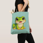 Tote Bag Conception d'animal Kawaii de grenouille mignonne (De près)