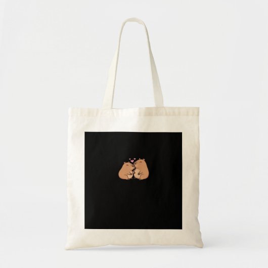 Tote Bag Conception d'animal mignon Capy Mieux Ensemble (Devant)