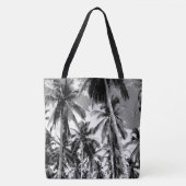 Tote Bag Conception d'arbres palmés gris posterisée (Devant)