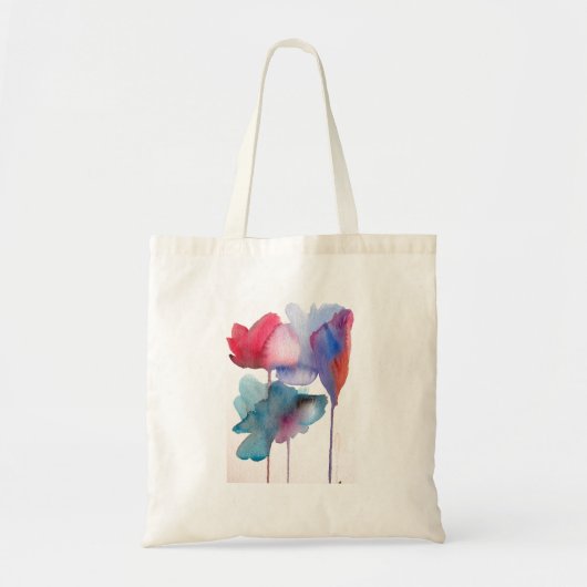 Tote Bag Conception d'art floral moderne à l'aquarelle (Devant)