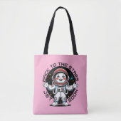 Tote Bag Conception d'astronaute mignon revenant aux étoile (Devant)