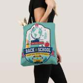 Tote Bag Conception de badge Retour à l'école (De près)