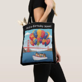Tote Bag Conception de ballon de l'équipe d'anniversaire de (De près)