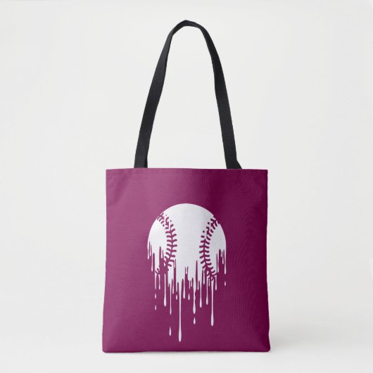 Tote Bag Conception de baseball qui dégouline pour les fans (Devant)