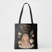 Tote Bag Conception de bien-être mental – Zone de texte mod (Devant)