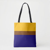 Tote Bag Conception de bloc couleur bleu jaune (Devant)