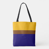 Tote Bag Conception de bloc couleur bleu jaune (Dos)