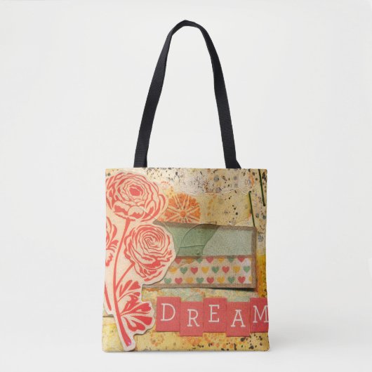 Tote Bag Conception de bouquet floral orange rêveur (Devant)