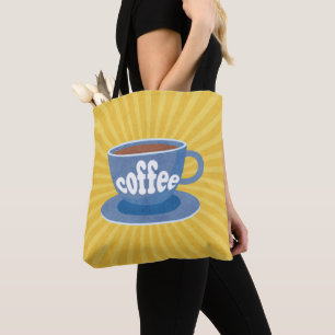 Tote Bag Conception de café rétro