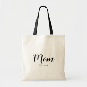 Tote Bag Conception de caractères gras pour la date d'établ