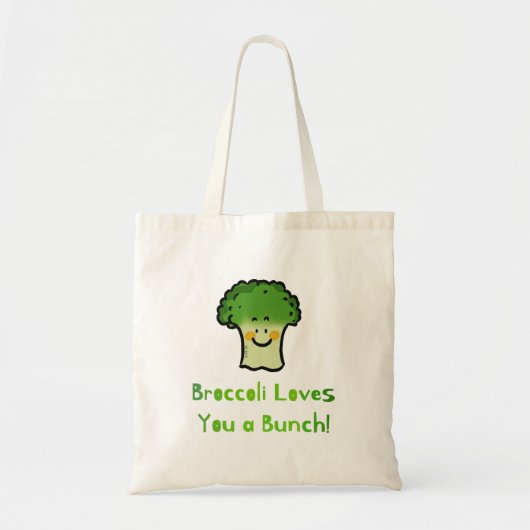 Tote Bag Conception de caricature de jeu de brocoli Cute (Devant)