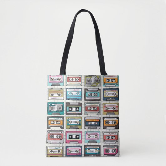 Tote Bag Conception de cassette de musique vintage (Devant)