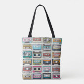 Tote Bag Conception de cassette de musique vintage (Dos)