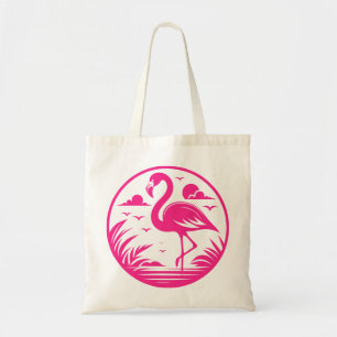 Tote Bag Conception de cercle d'été flamant rose-68730