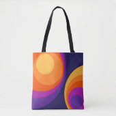 Tote Bag Conception de cercles rétro colorés (Devant)