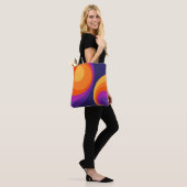 Tote Bag Conception de cercles rétro colorés (Sur le modèle)