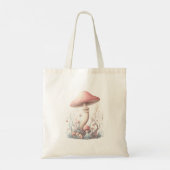 Tote Bag Conception de champignons pastel rétro aux couleur (Dos)