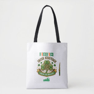 Tote Bag Conception de Charme Chanceux Trèfle Vert