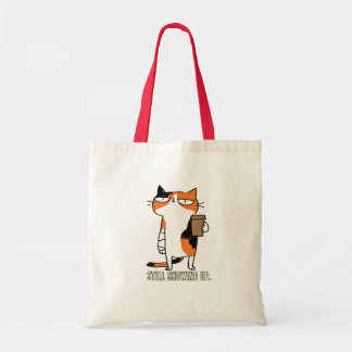 Tote Bag Conception de chat calico grincheux toujours prése