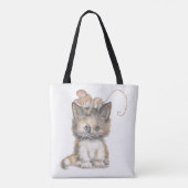 Tote Bag Conception de chat et de souris sur un Fourre-tout (Dos)