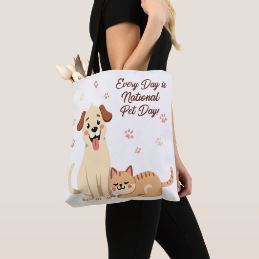 Tote Bag Conception de chats et de chiens mignons pour les  (De près)