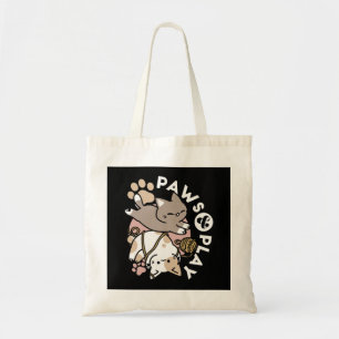 Tote Bag Conception de chats mignons et joueurs – Art de pa