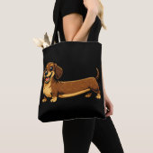 Tote Bag Conception de chien sausage de Dachshund (De près)