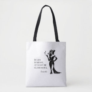 Tote Bag Conception de citation de style glamour personnali